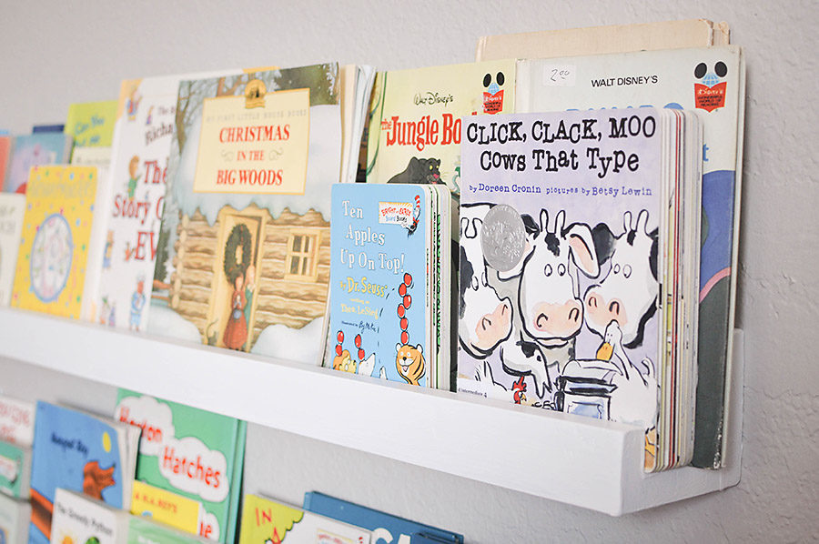 DIY Wall Mounted Kid's Bookshelves - Our Handcrafted Life 12