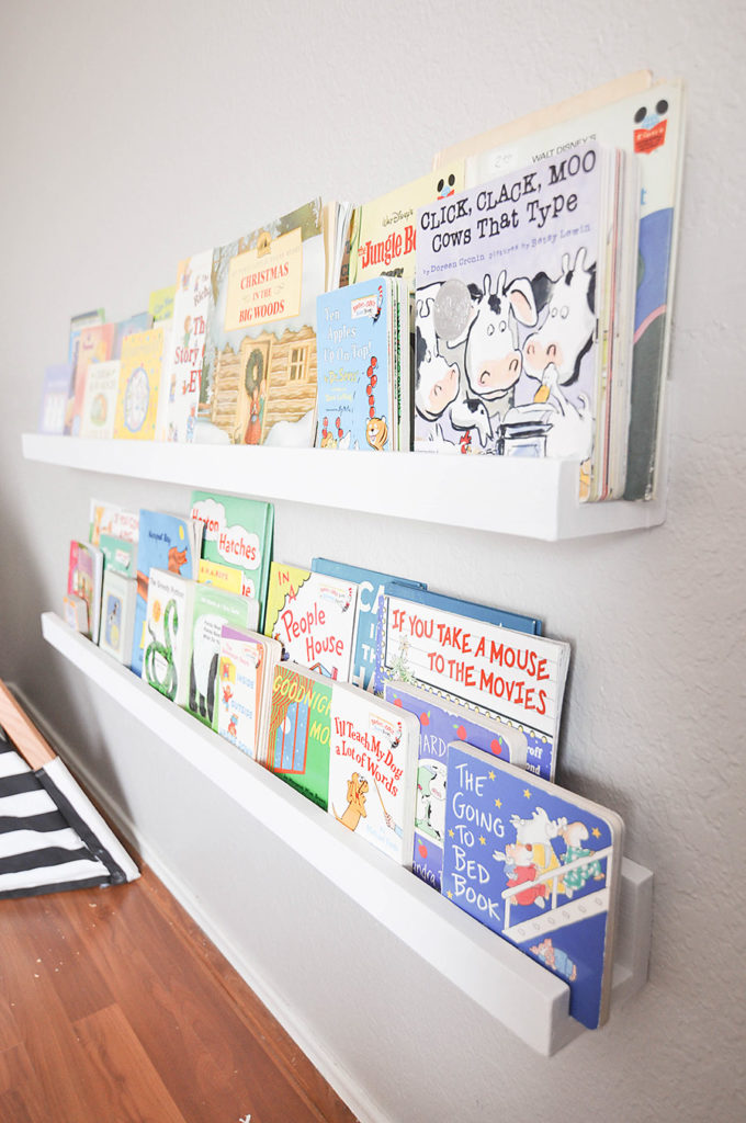 DIY Wall Mounted Kid's Bookshelves - Our Handcrafted Life 12