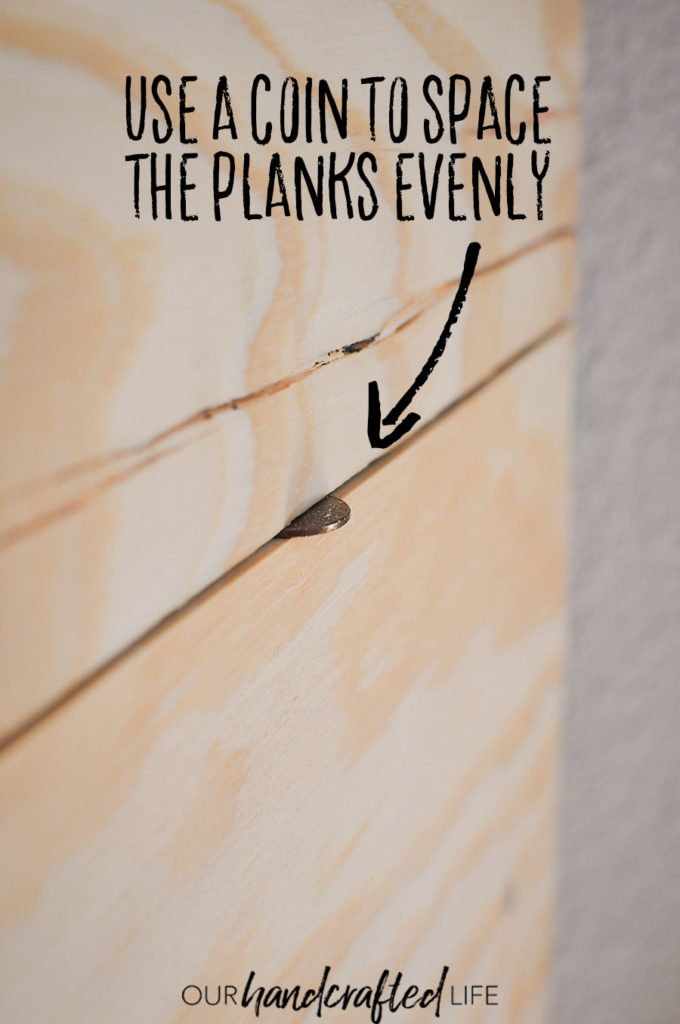 How to Make a Plank Wall - DIY Shiplap - Our Handcrafted Life