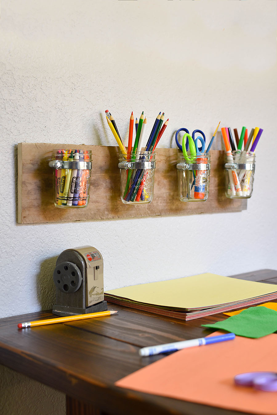 DIY Mason Jar Art Supply Organizer for Kids - Our Handcrafted Life