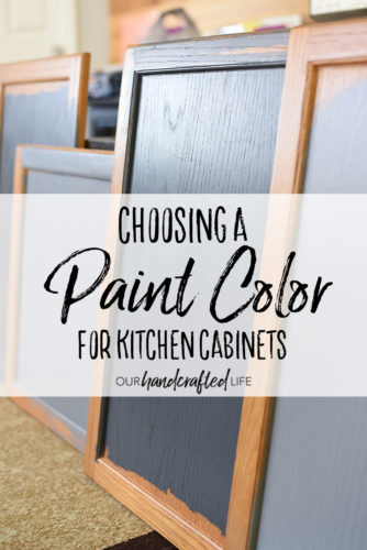 Choosing A Paint Color For The Cabinets - Our Handcrafted Life