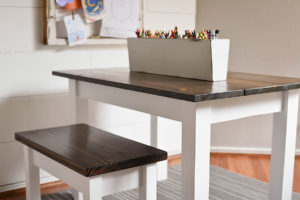 How to Make a DIY Farmhouse Kid's Table - Our Handcrafted Life