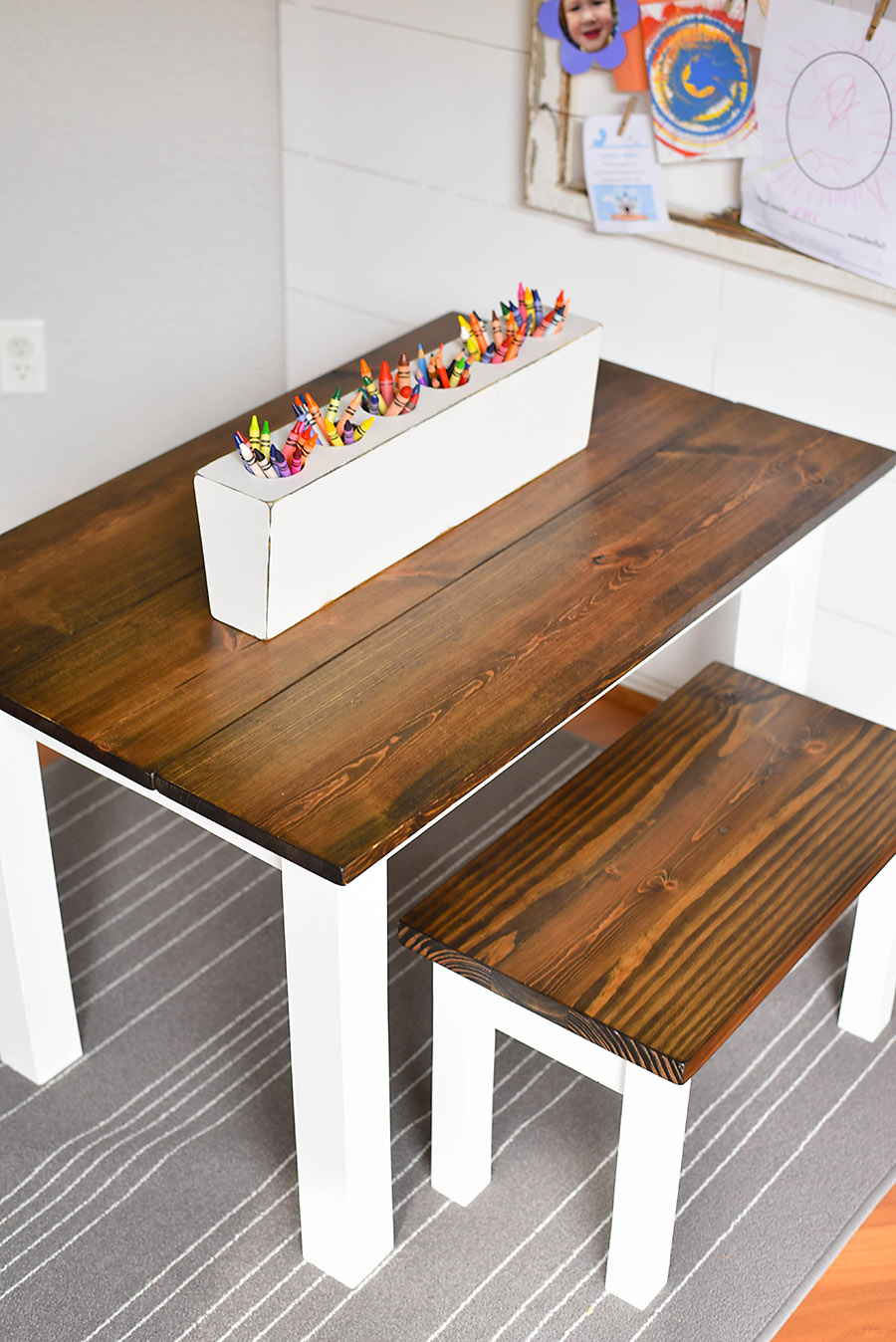 rustic childrens table and chairs