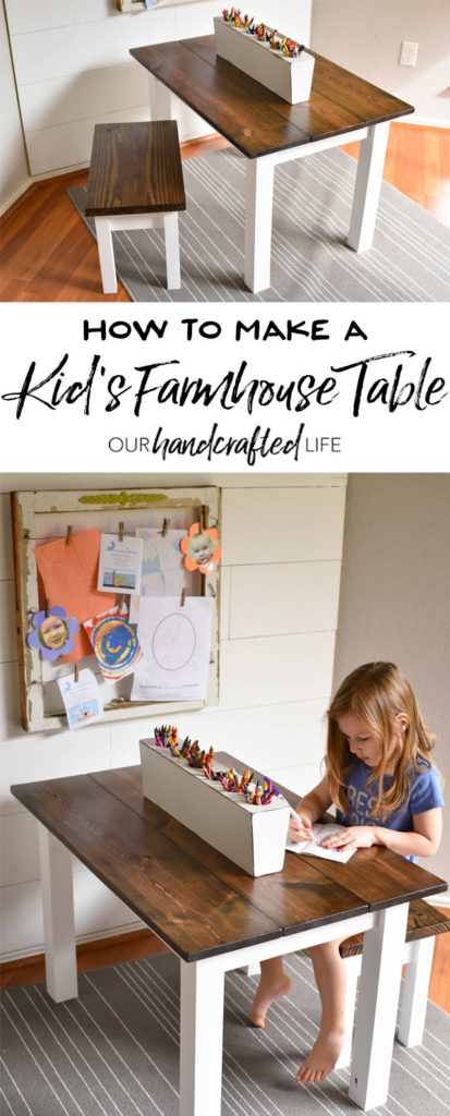 DIY Kid's Farmhouse Table - Our Handcrafted Life