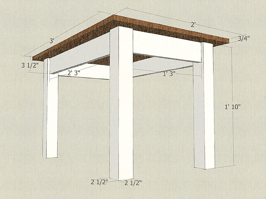 kids table size