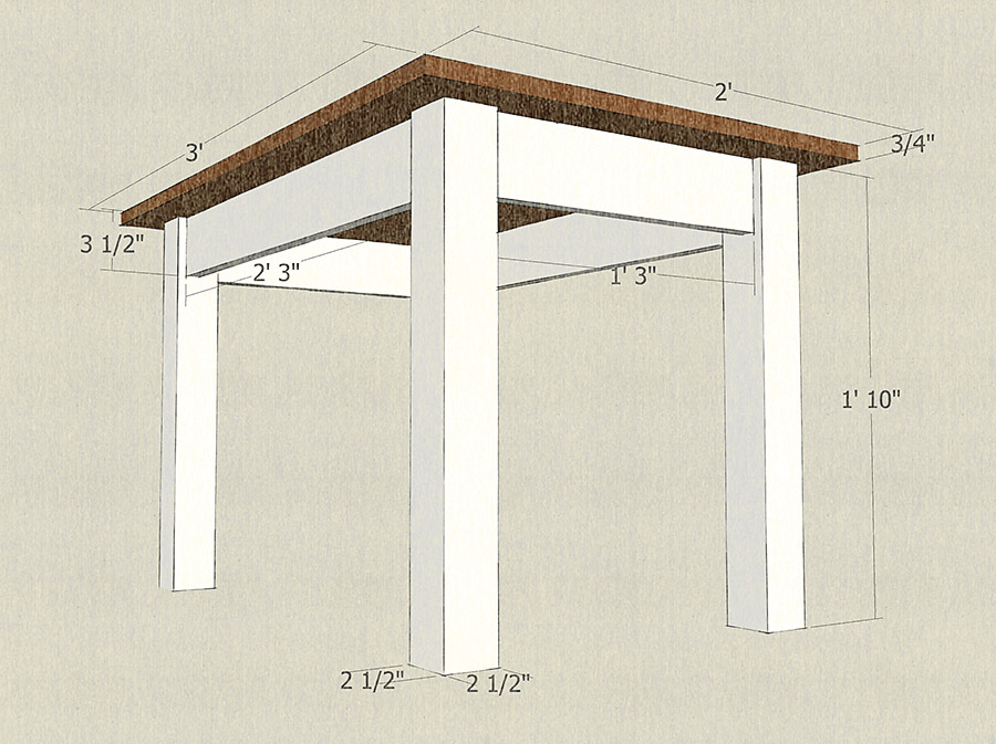 DIY Kid 's Farmhouse Table - vores håndlavede liv's Farmhouse Table - Our Handcrafted Life