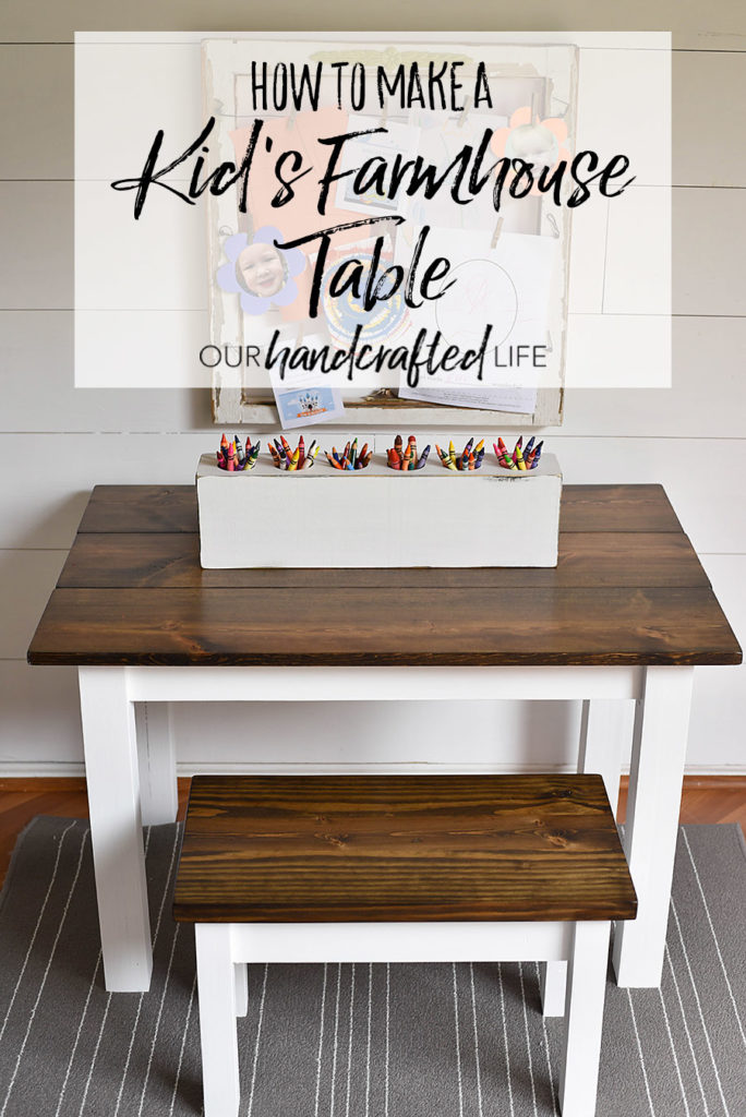 DIY Kid's Farmhouse Table - Our Handcrafted Life's Farmhouse Table - Our Handcrafted Life