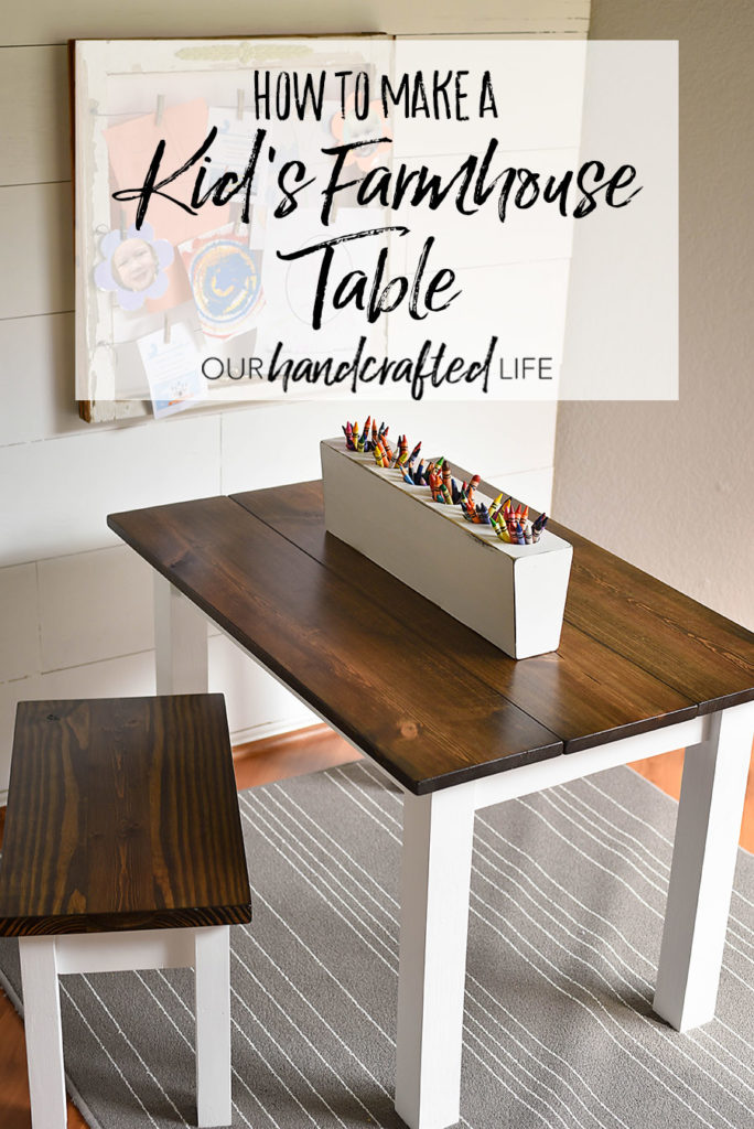 DIY Kid's Farmhouse Table - Our Handcrafted Life