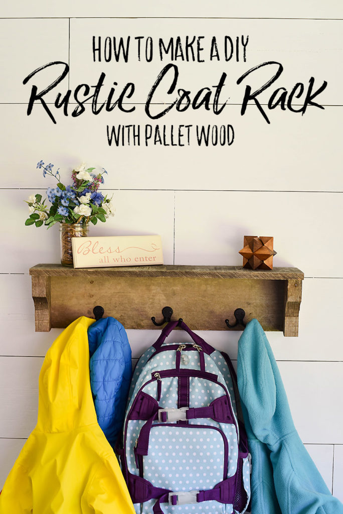 DIY Rustic Coat Rack from Pallet Wood - Our Handcrafted Life