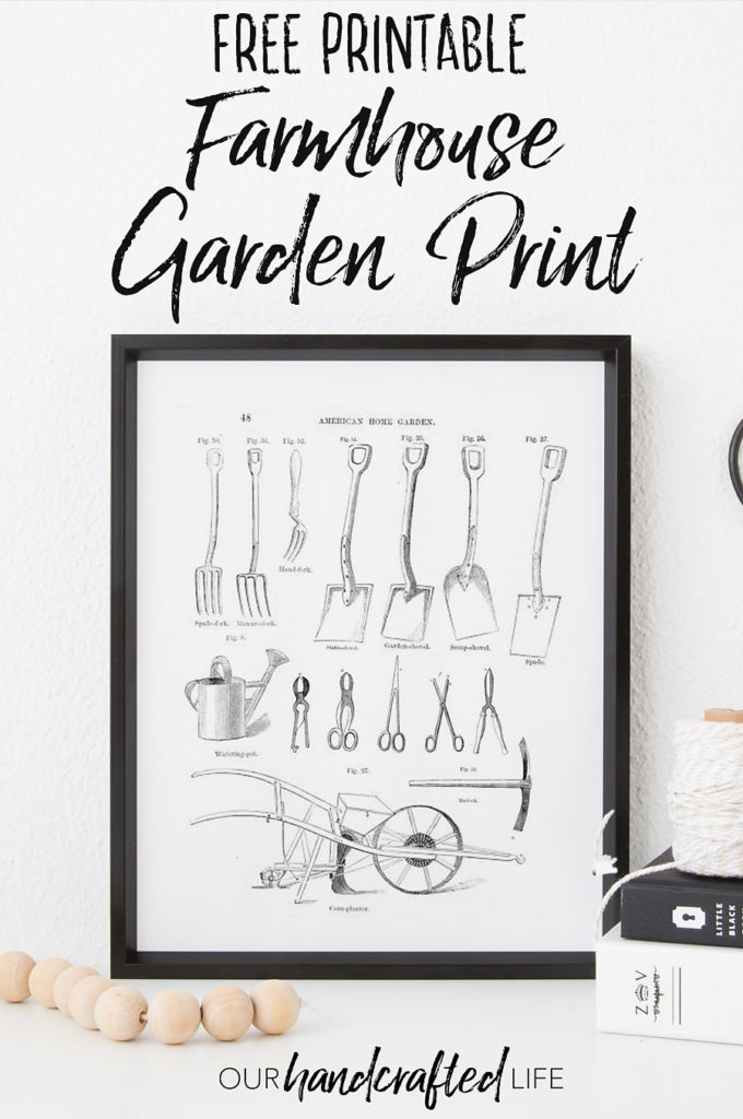 Farmhouse Garden Tools Book Page Print - Our Handcrafted Life