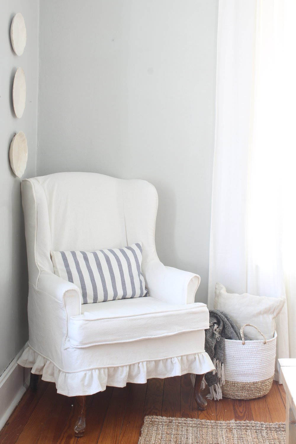 Wingback Chair Slipcover - Farmhouse on Boone