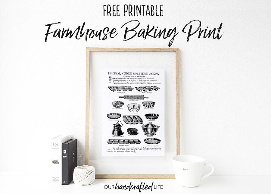 Vintage Farmhouse Baking Book Page Print - Our Handcrafted Life