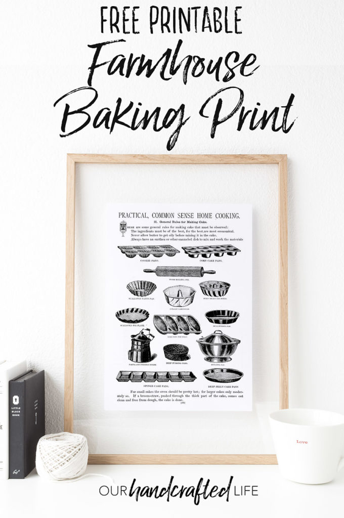 Vintage Farmhouse Baking Book Page Print - Our Handcrafted Life