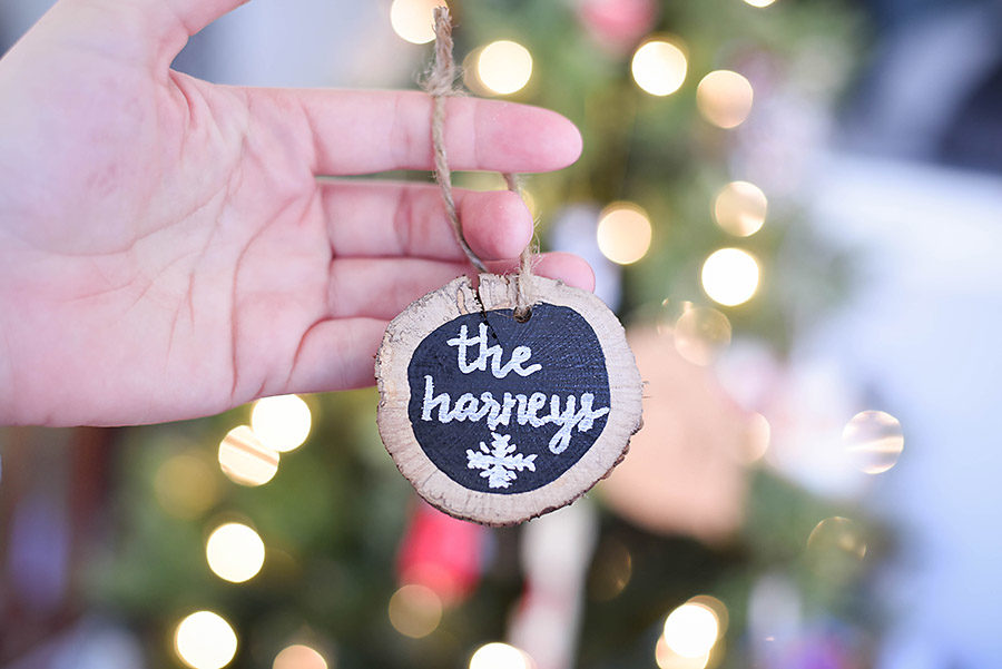 DIY Rustic Wood Slice Ornaments | Our Handcrafted Life