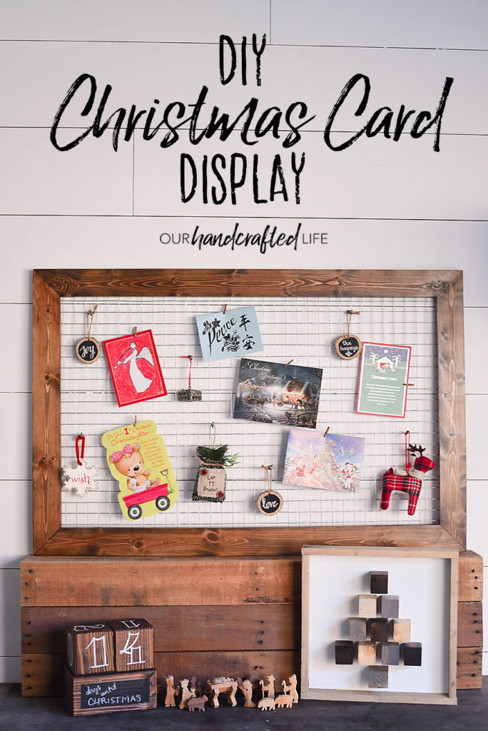 DIY Wood and Chicken Wire Christmas Card Holder | Our Handcrafted Life