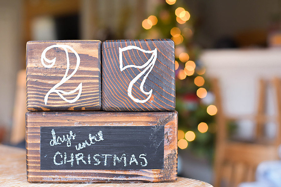 Diy christmas countdown store blocks