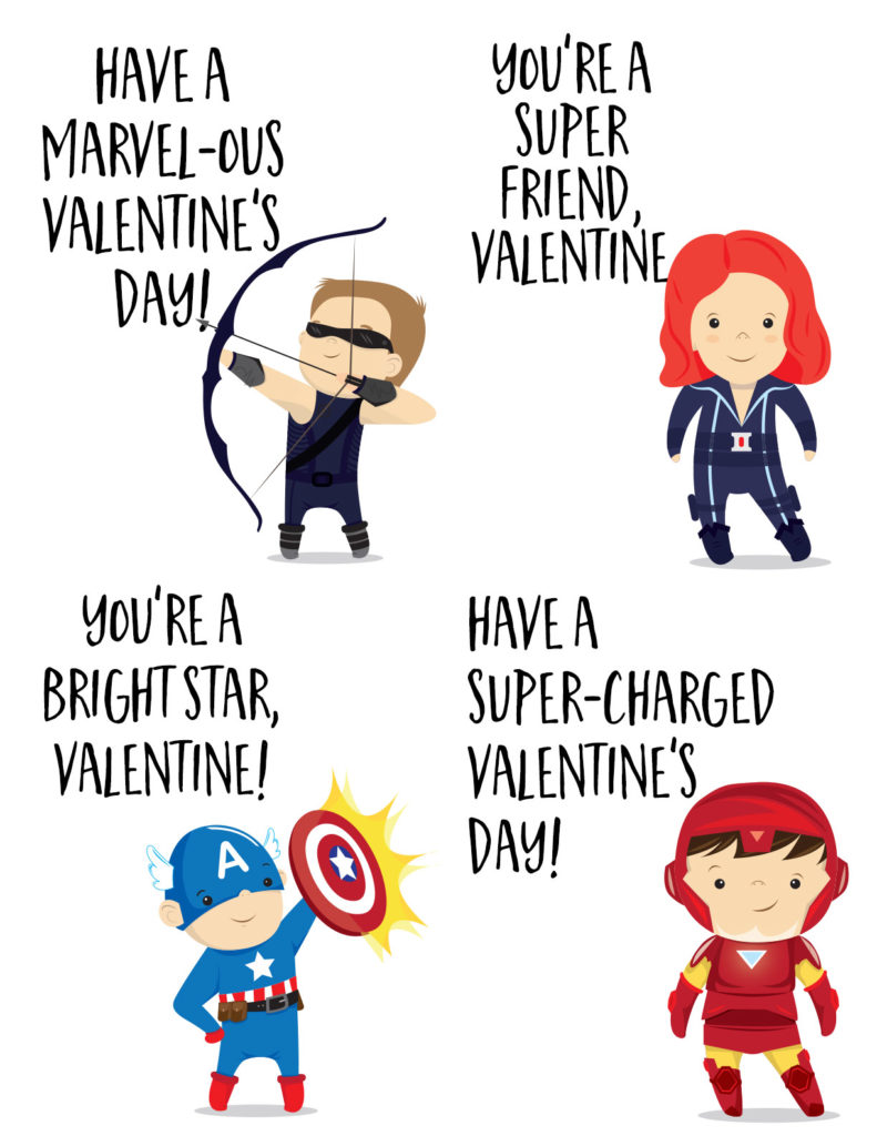 Marvel The Avengers Super Hero Valentines Day Cards | Our Handcrafted Life