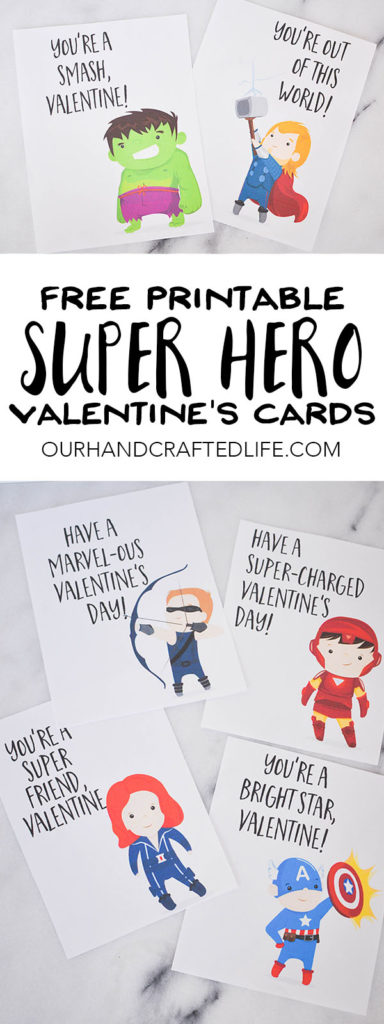 Marvel The Avengers Super Hero Valentines Day Cards | Our Handcrafted Life