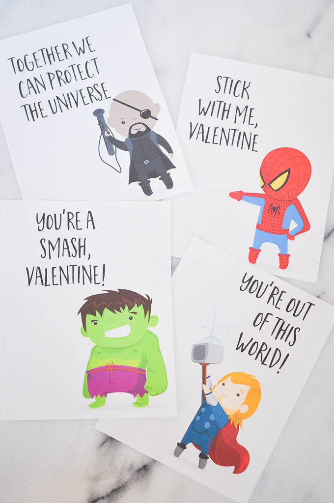 Marvel The Avengers Super Hero Valentines Day Cards | Our Handcrafted Life