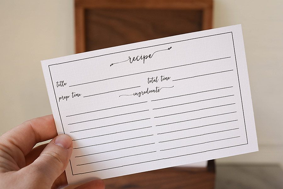 DIY Recipe Book with Printable Recipe Cards - My Thrifty House