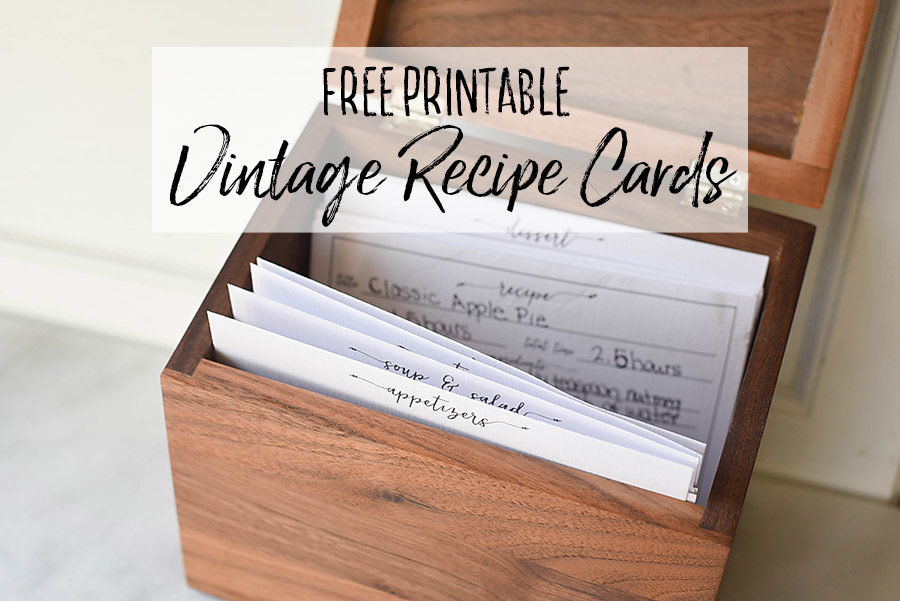 Free Printable Recipe Cards + DIY Recipe Card Dividers