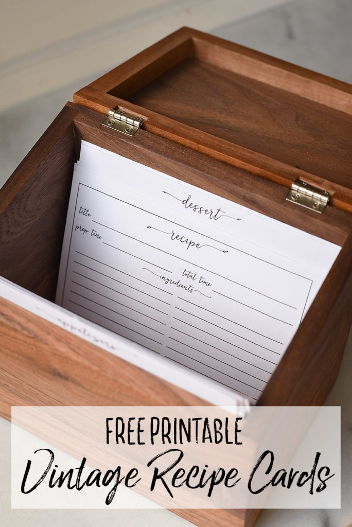 Free Printable Farmhouse Recipe Cards