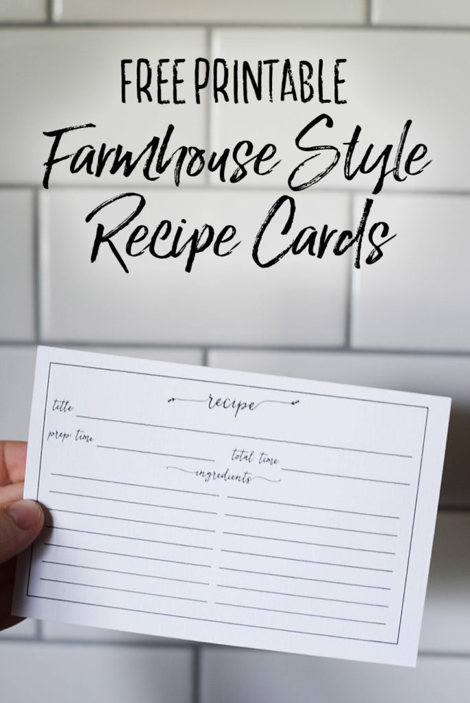 Free Printable Farmhouse Floral Recipe Cards and Dividers - The Cottage  Market