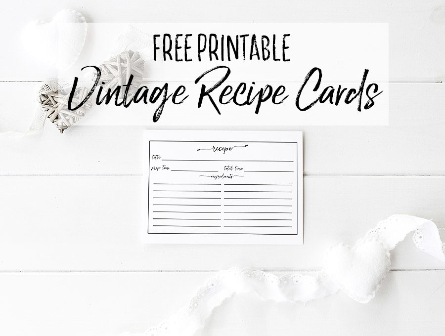 vintage recipe template