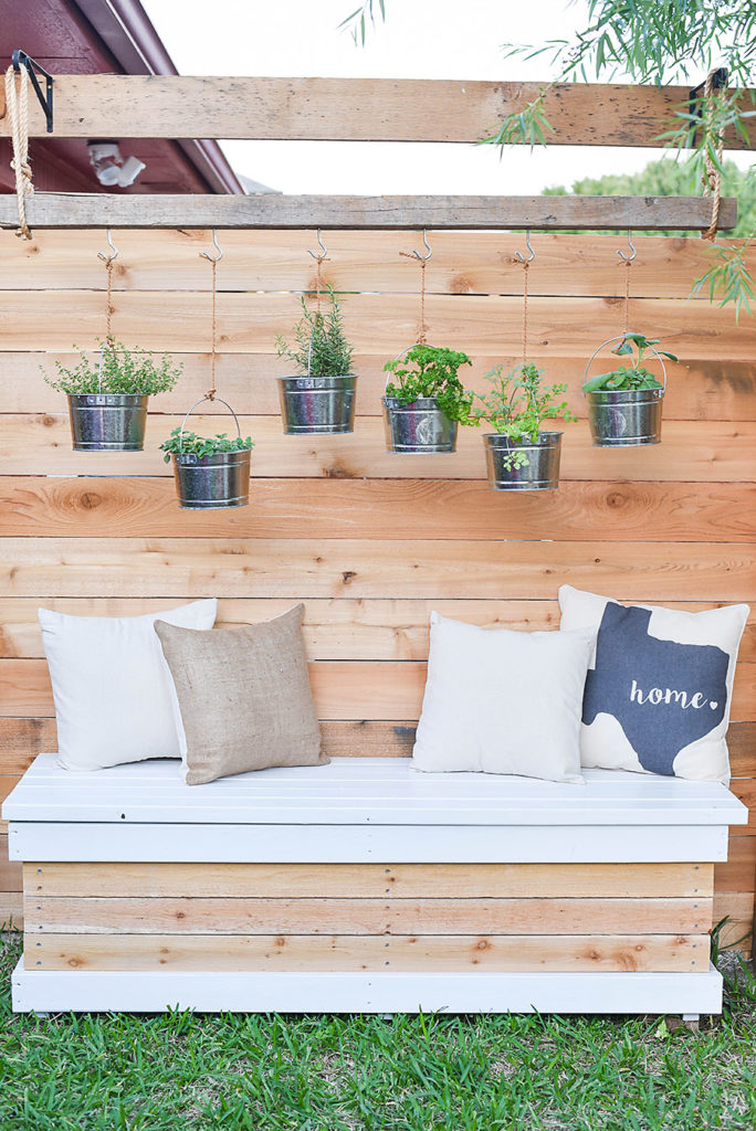 DIY Outdoor Storage Bench - Backyard Box with Hidden Storage - Our Handcrafted Life