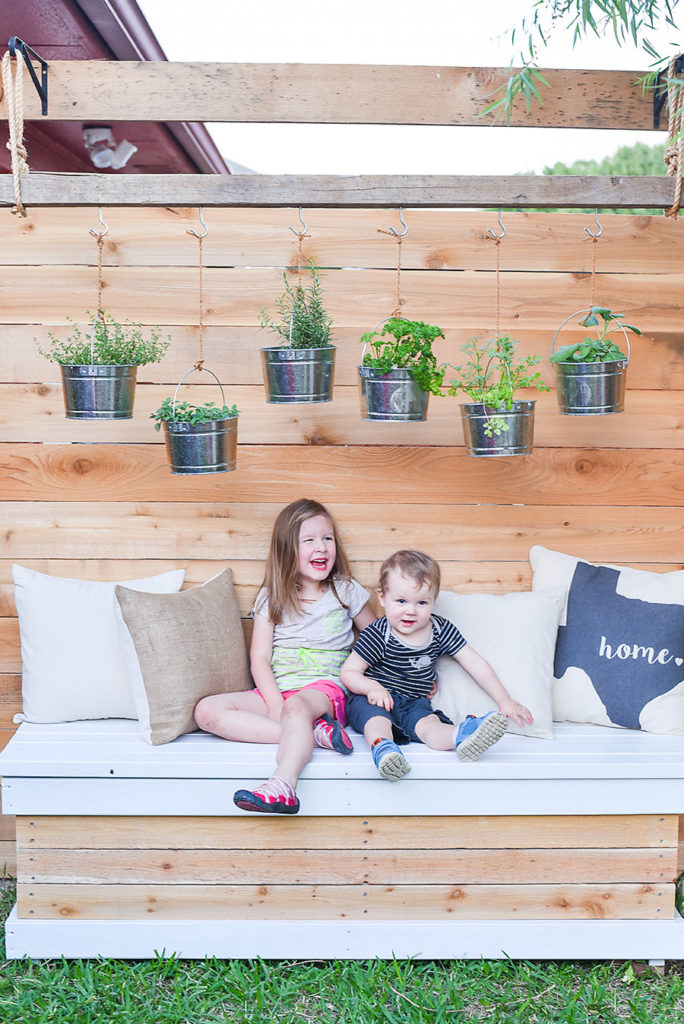 DIY Outdoor Storage Bench - Backyard Box with Hidden Storage - Our Handcrafted Life