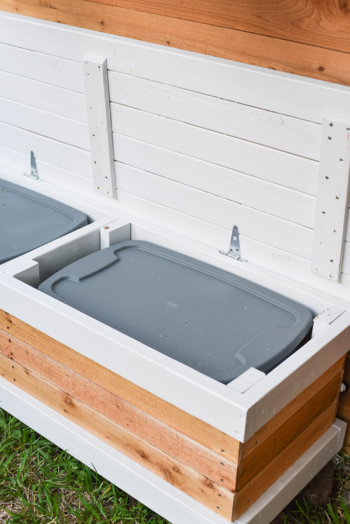 DIY Outdoor Storage Bench - Backyard Box with Hidden Storage - Our Handcrafted Life