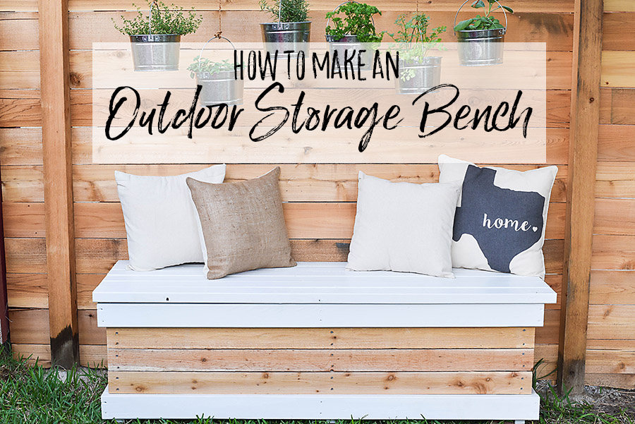 DIY Outdoor Storage Box / Bench - Sand and Sisal