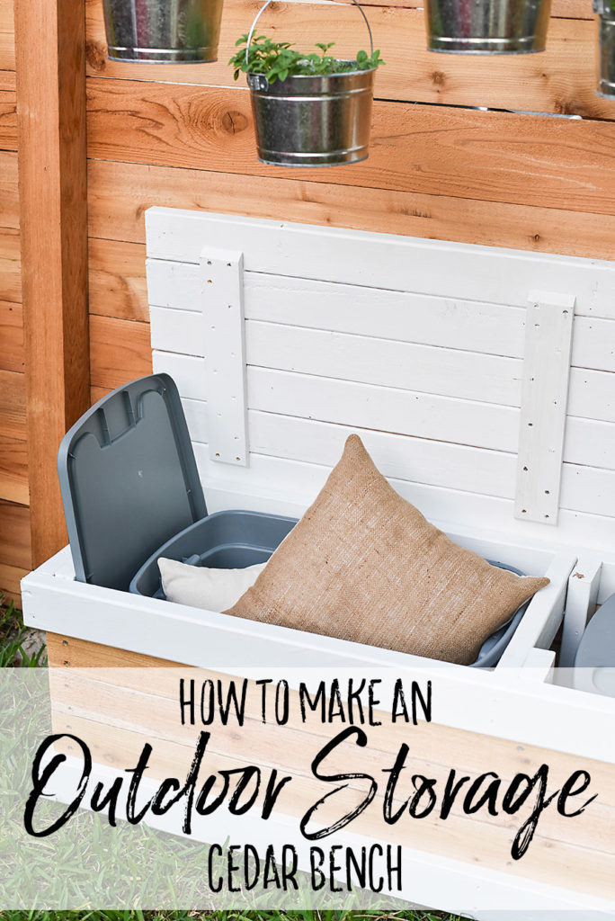 DIY Outdoor Storage Bench - Backyard Box with Hidden Storage - Our Handcrafted Life