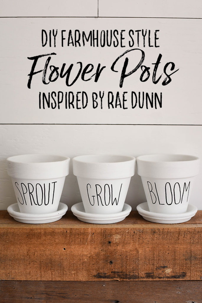 DIY Rae Dunn Inspired Flower Pots - Our Handcrafted Life