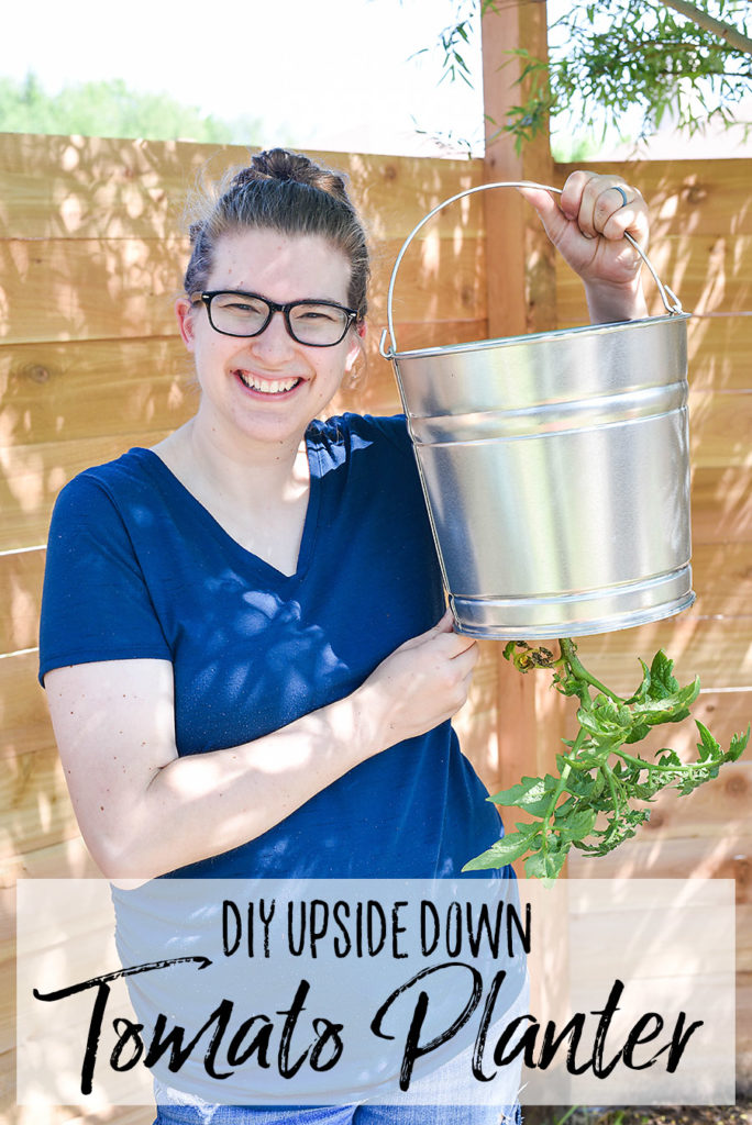 DIY Galvanized Tin Upside Down Tomato Planter - Our Handcrafted Life