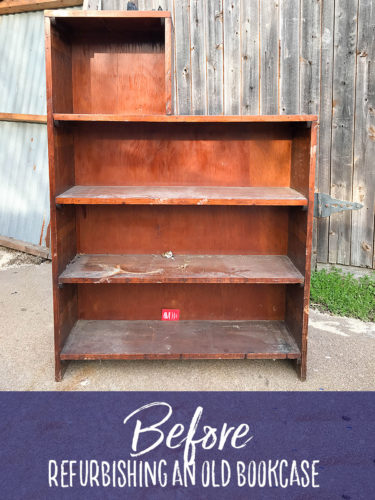 How to Refurbish an Old Bookcase - Our Handcrafted Life - Before and After