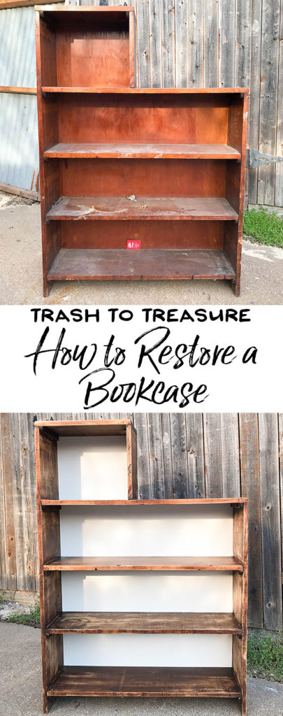 How to Refurbish an Old Bookcase - Our Handcrafted Life - Before and After