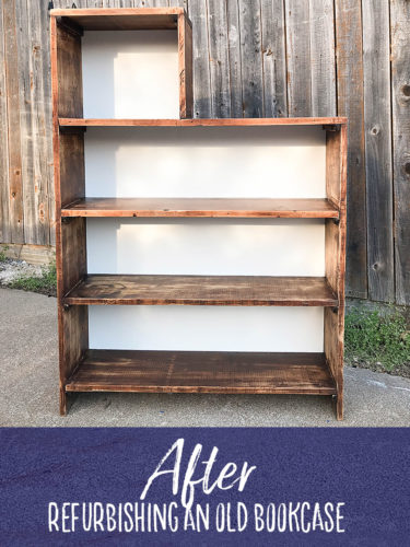 How to Refurbish an Old Bookcase - Our Handcrafted Life - Before and After