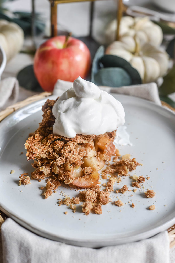 Apple Crisp and Homemade Whipped Cream - Our Handcrafted Life