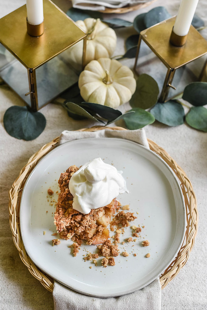 Apple Crisp and Homemade Whipped Cream - Our Handcrafted Life