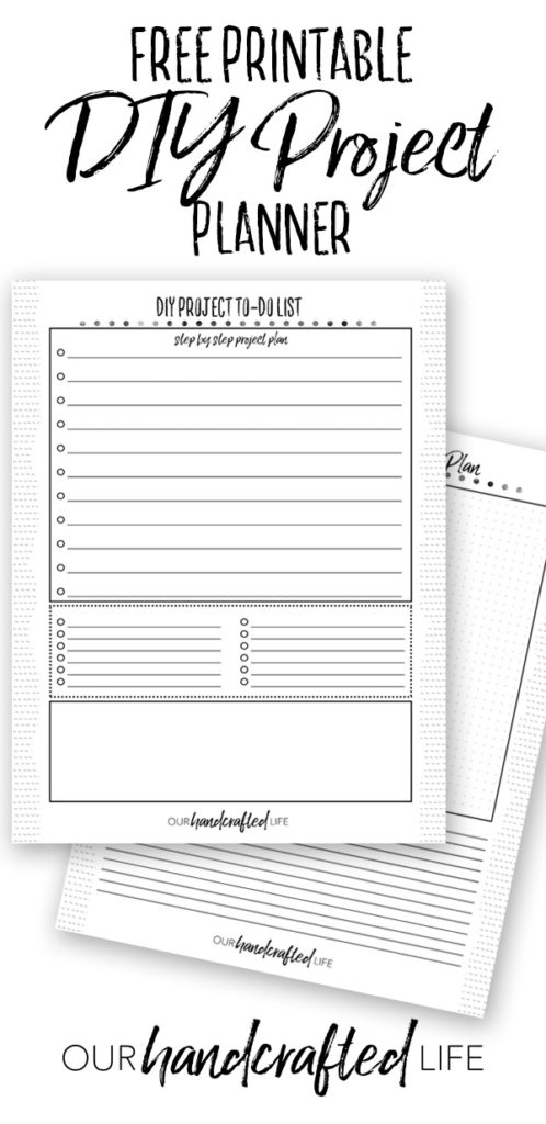 printable project planner template