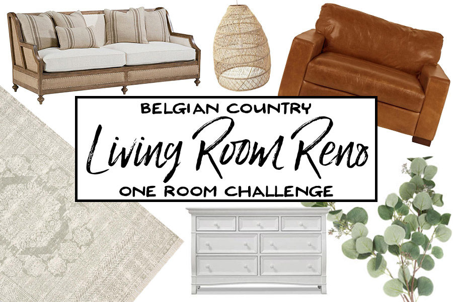 Belgian Country Living Room Reno - One Room Challenge The Plan - Our Handcrafted Life