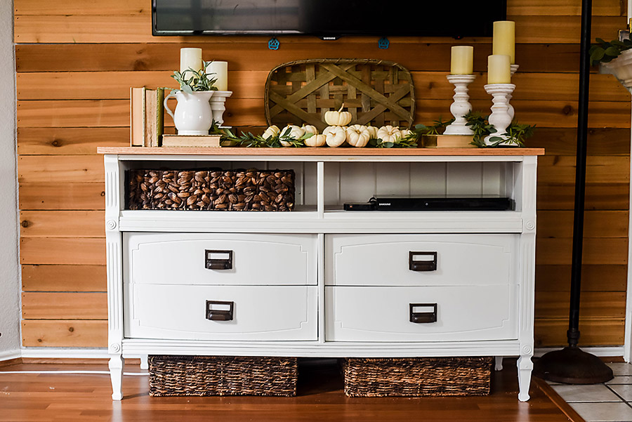 How To Turn A Dresser Into A Tv Stand Our Handcrafted Life