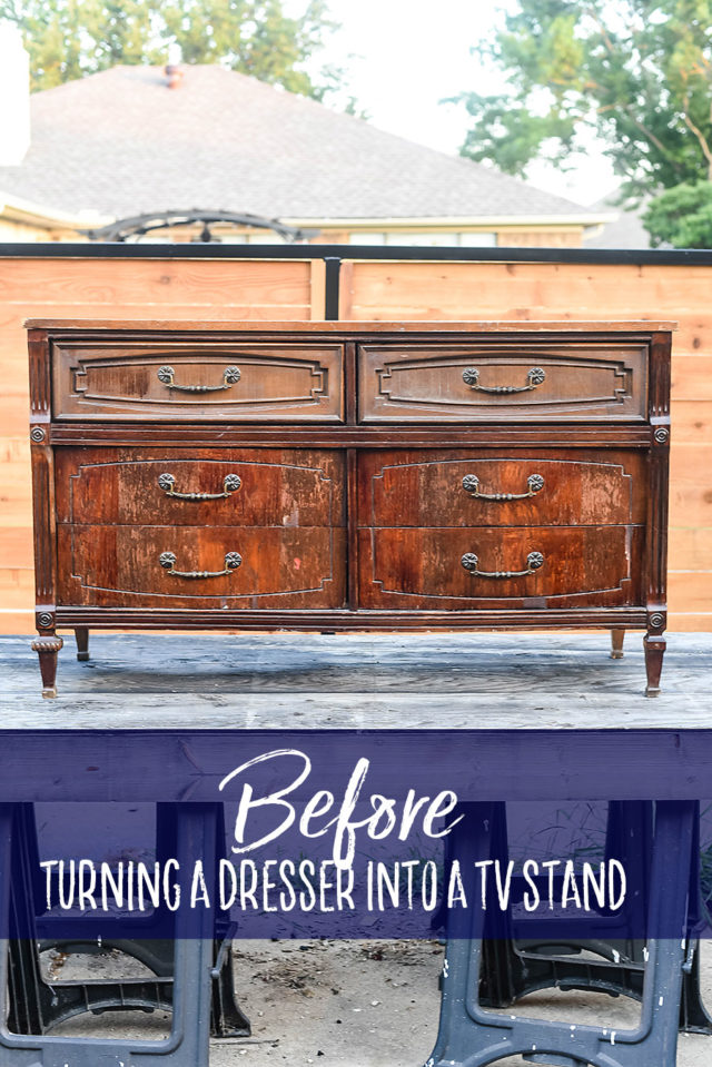 How to Turn a Dresser into a TV Stand - Our Handcrafted Life