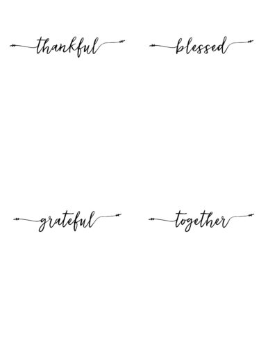 Free Printable Thanksgiving Place Cards - Our Handcrafted Life