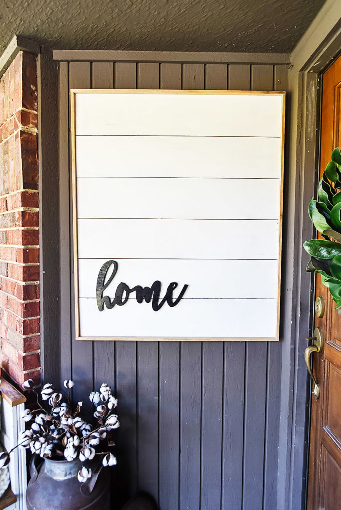DIY Framed Shiplap Sign - Our Handcrafted Life