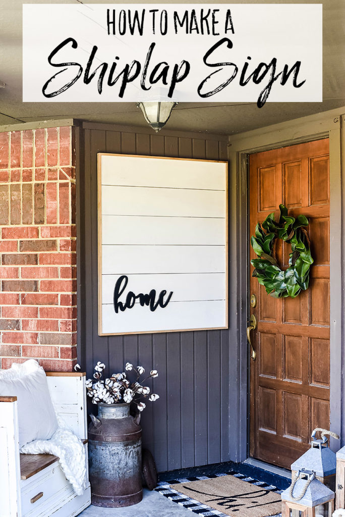DIY Framed Shiplap Sign - Our Handcrafted Life