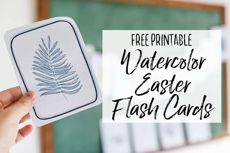 Watercolor Easter Advent Flash Cards - Our Handcrafted Life