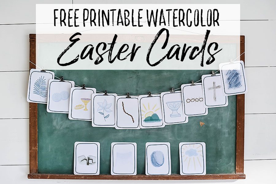 Watercolor Easter Advent Flash Cards - Our Handcrafted Life