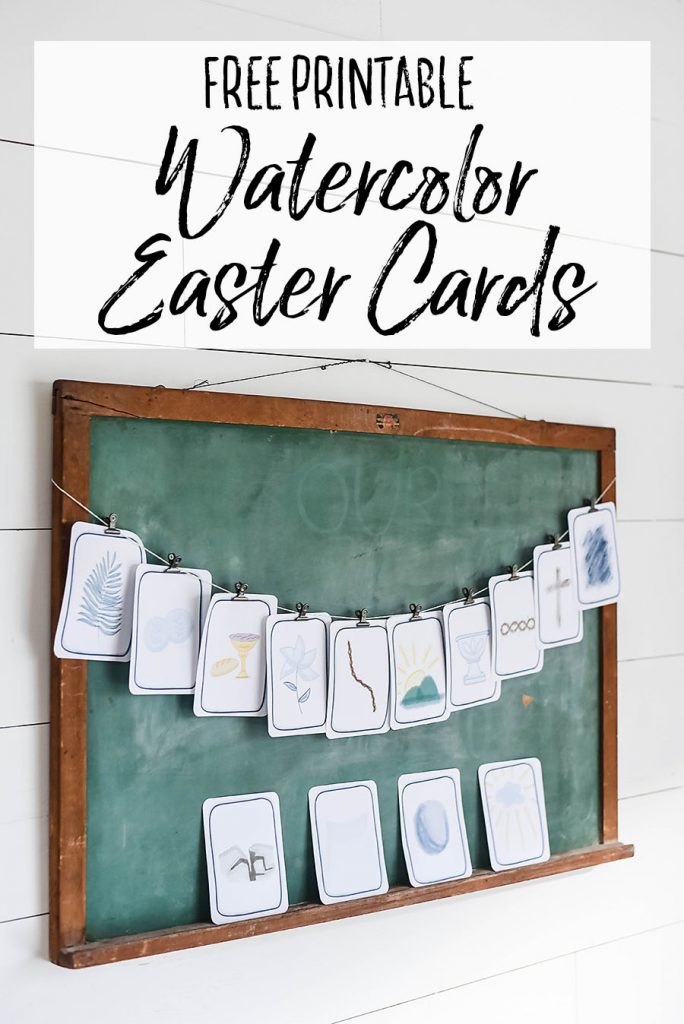 Watercolor Easter Advent Flash Cards - Our Handcrafted Life